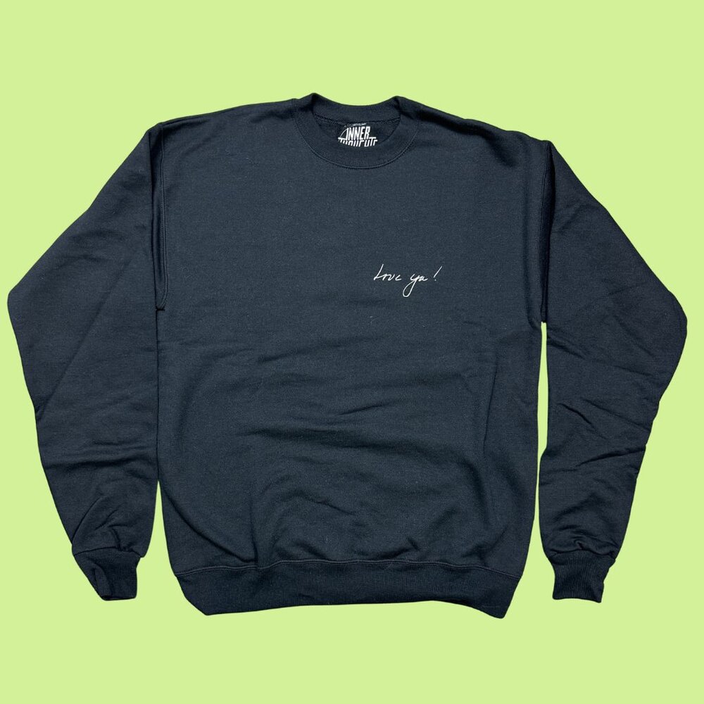 Inner Thoughts Black‎ Love Ya! Crewneck Sweatshirt